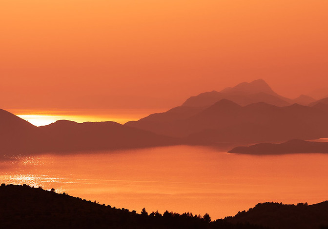 Pelješac at sunset