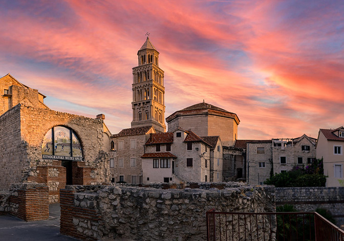 Split, St. Domnius Cathedral, dawn