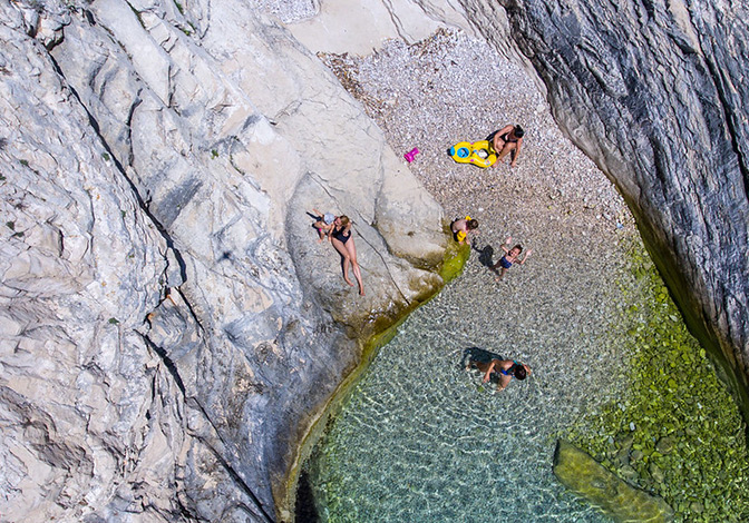 hidden beach, islands Croatia