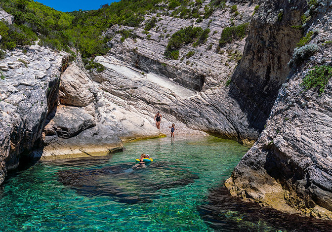 secluded cove, islands Croatia